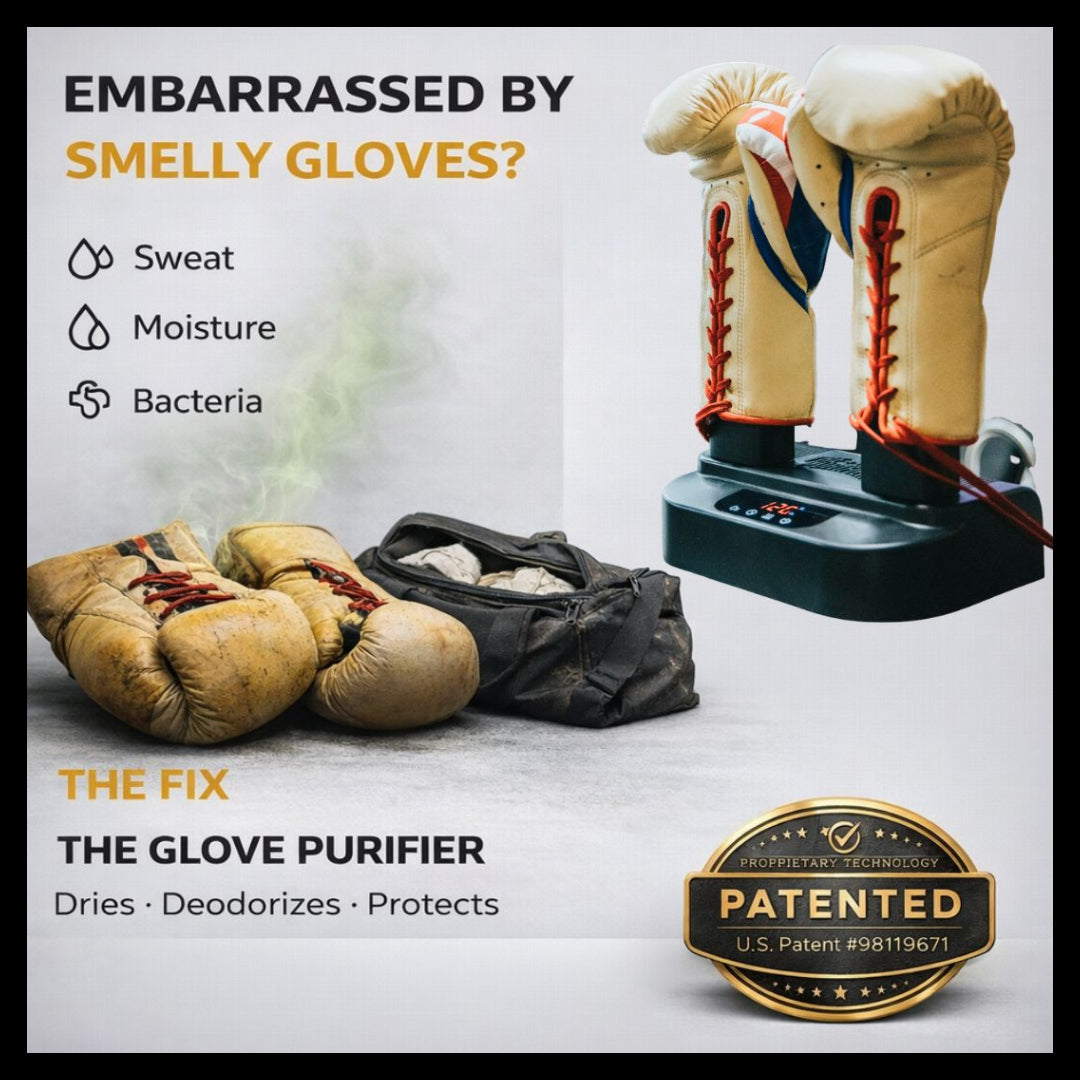 The Glove Purifier V2 with Thermal Heating and O3-Enabled Active Technology Built for Preserving Boxing Gloves