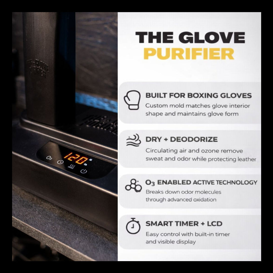 The Glove Purifier V2 with Thermal Heating and O3-Enabled Active Technology Built for Preserving Boxing Gloves