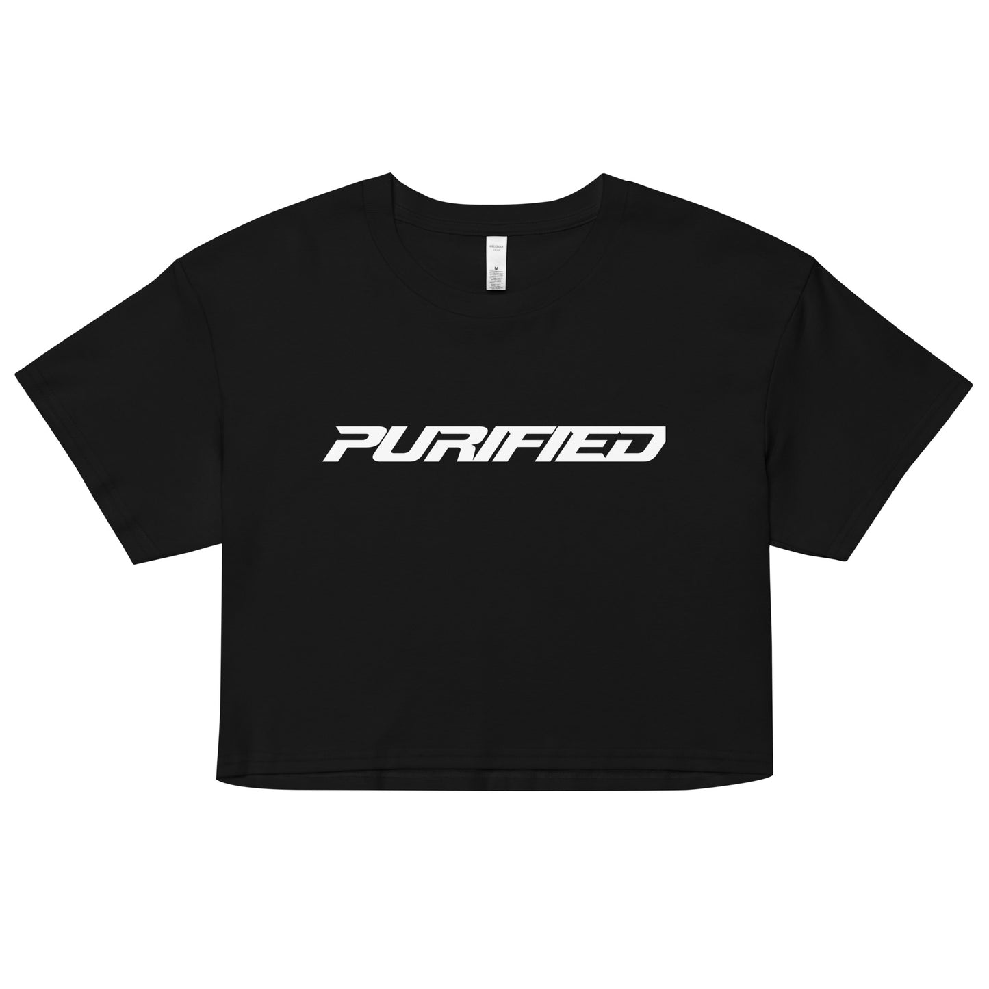 Crop Top Black True Victory 'Purified' Premium Womens Tee