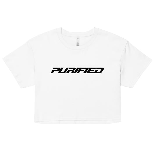 Cropped White True Victory 'Purified' Premium Women's Cropped Tee
