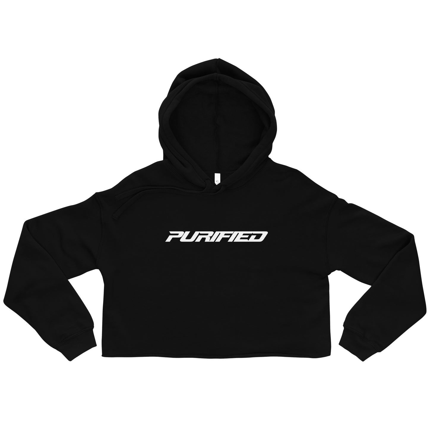 Cropped Black True Victory 'Purified' Premium Women's Cropped Hoodie